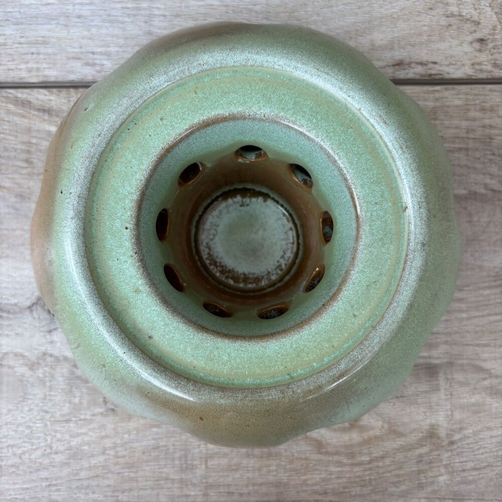 Vtg MCM Frankoma Pottery Warming Stand for Carafe Teapot Plainsman Green 82W EUC - Picture 5 of 12